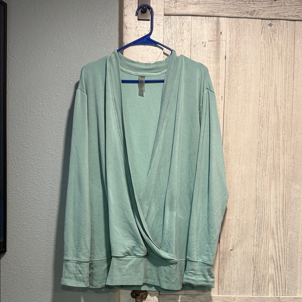 dip Women's Mint Green Wrap Top